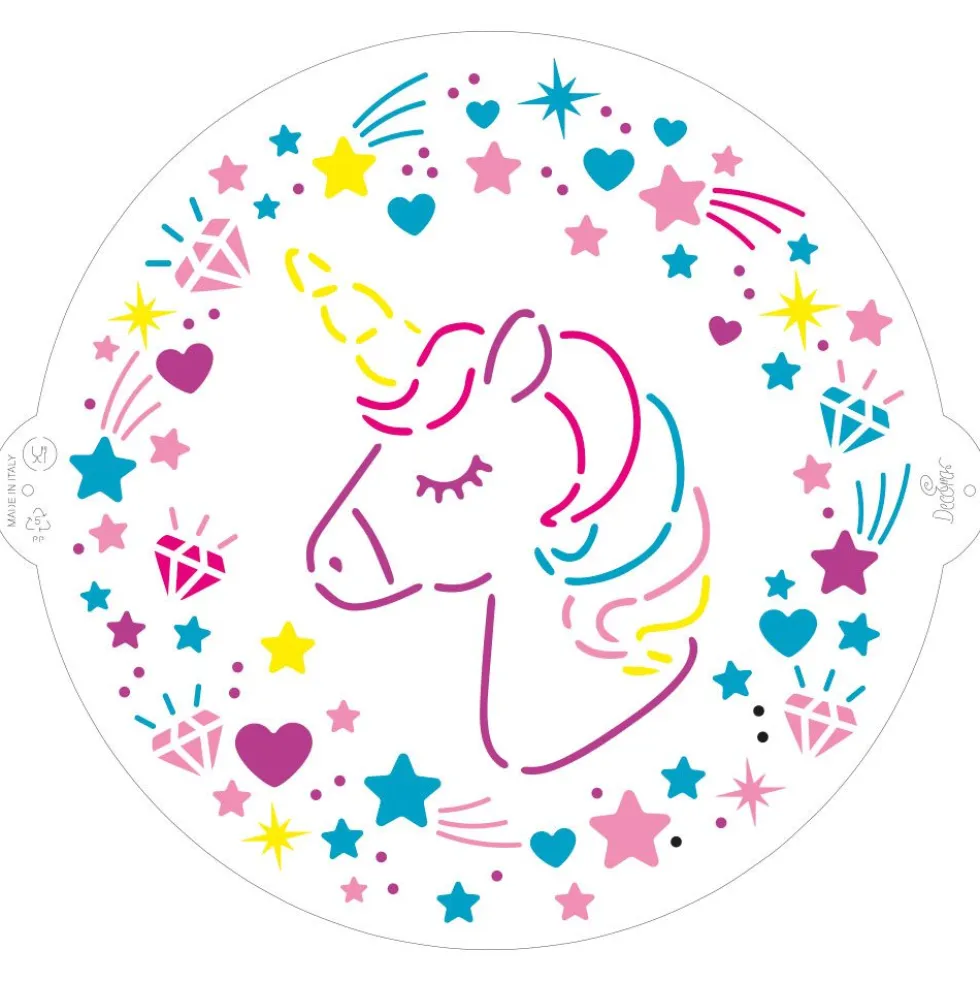 Stencil Decorativo para Tartas Unicornio