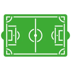 Stencil Decorativo para Tartas Campo de Fútbol 30 cm