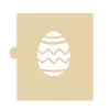 Stencil Huevo de Pascua Zig Zag 5 cm
