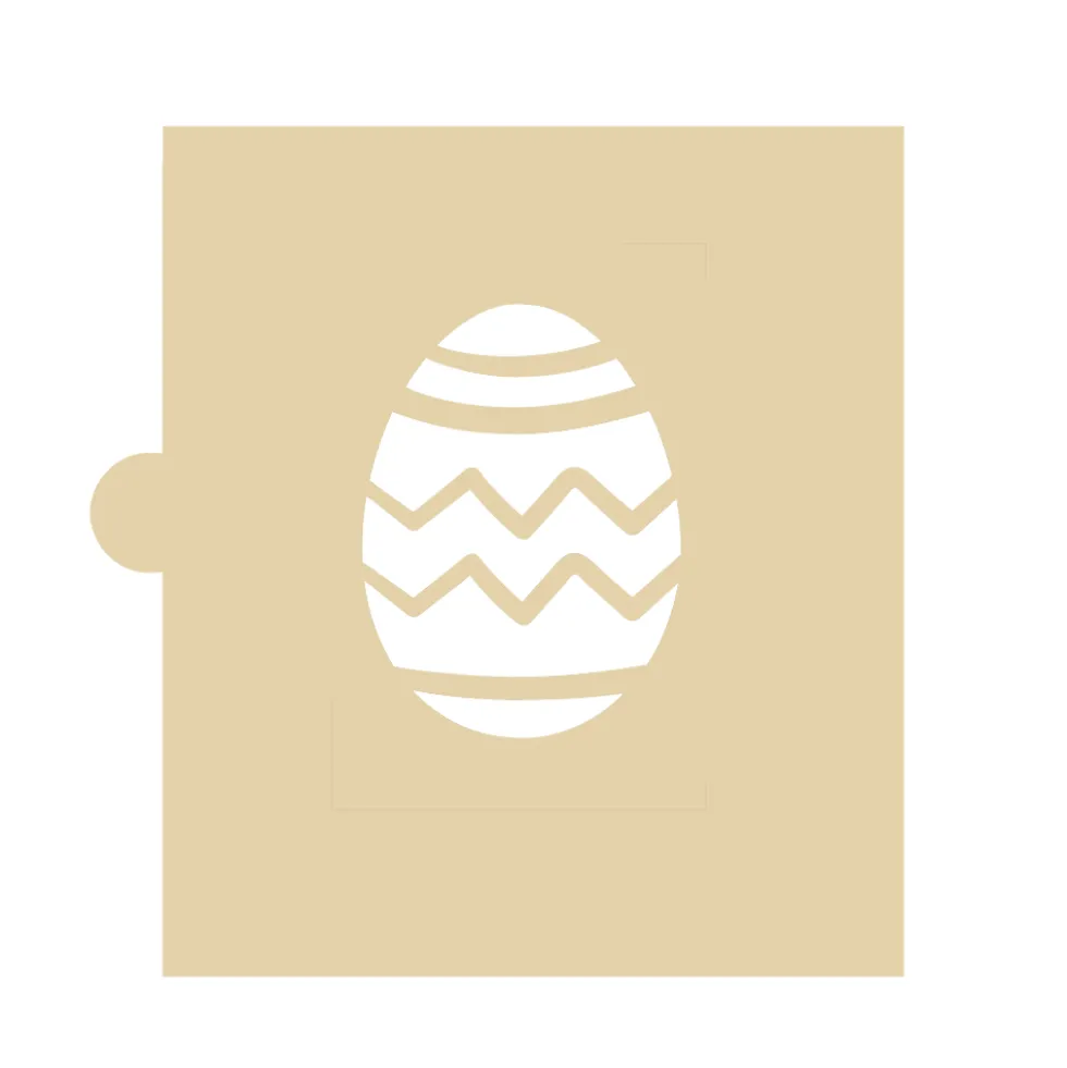 Stencil Huevo de Pascua Zig Zag 5 cm
