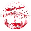 Stencil Paisaje de Navidad 25 cm