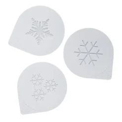 Stencils Plantillas para Decorar Copos de Nieve 3 ud