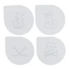 Stencils Plantillas para Decorar Piratas 4 ud