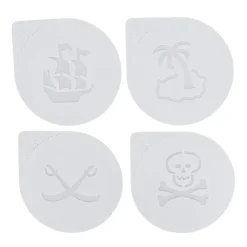 Stencils Plantillas para Decorar Piratas 4 ud