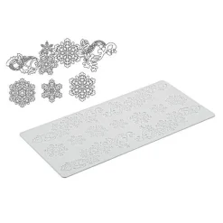 Tapete de Silicona Encajes de Azúcar Copos de Nieve