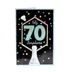 Tarjeta de Felicitación 70 Cumpleaños Modelo A