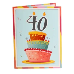 Tarjeta de Felicitación Gigante 40 Cumpleaños