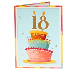 Tarjeta de Felicitación Gigante 18 Cumpleaños