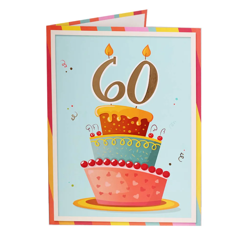 Tarjeta de Felicitación Gigante 60 Cumpleaños