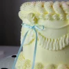 Topper con Lazo de Cinta Azul para Tartas - 8 piezas