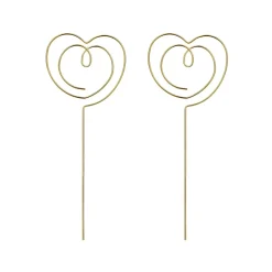 Topper Corazón Abierto Oro - 2 ud - Partydeco