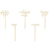 Topper de Madera Carteles Mesa Dulce 5 ud - Partydeco