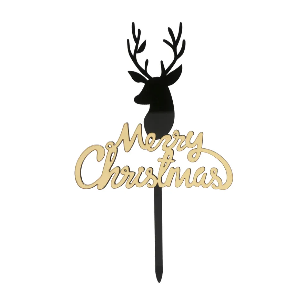 Topper Merry Christmas 11 x 10 cm