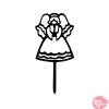 Topper para cupcake negro - angel