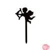 Topper para cupcake negro - cupido