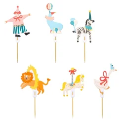 Topper para Cupcakes Circo 6 ud - Partydeco