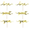 Topper para Cupcakes Love Oro 6 ud - Partydeco