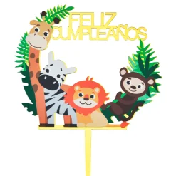 Topper para Tarta Animales de la Selva 14 cm