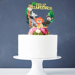 Topper para Tarta Animales de la Selva 14 cm