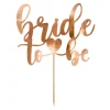 Topper para Tarta Bride to Be Oro Rosado - Partydeco