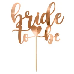 Topper para Tarta Bride to Be Oro Rosado - Partydeco