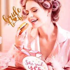 Topper para Tarta Bride to Be Oro Rosado - Partydeco