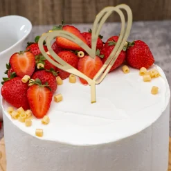 Topper para Tarta Corazón Dorado 15 cm - Dekora