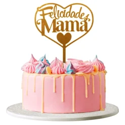 Topper para Tarta Felicidades Mamá 14 cm