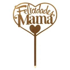 Topper para Tarta Felicidades Mamá 14 cm