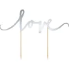 Topper para Tarta Love Plata - Partydeco
