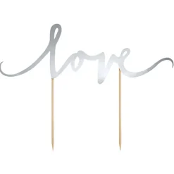 Topper para Tarta Love Plata - Partydeco