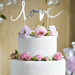 Topper para Tarta Love Plata - Partydeco