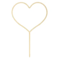 Topper para Tarta Madera Corazón 23 cm - Partydeco