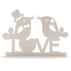 Topper para Tarta Metálico Pájaros Love - Dekora