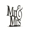 Topper para Tarta Mr & Mrs Negro