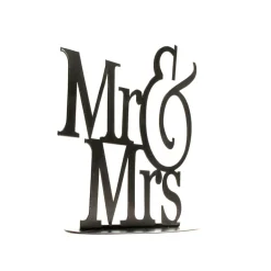 Topper para Tarta Mr & Mrs Negro