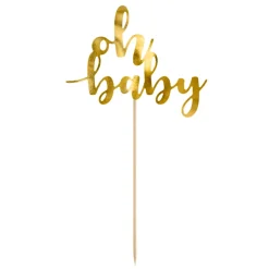 Topper para Tarta Oh Baby Dorado - Partydeco