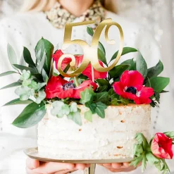 Topper para Tarta 50 Oro - Partydeco