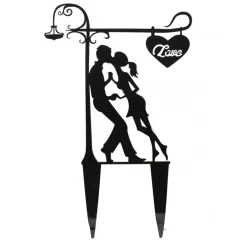 Topper para Tarta Pareja Besándose debajo de una Farola