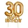 Topper para Tartas 30 Cumpleaños Oro