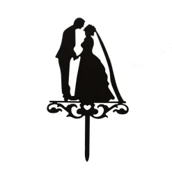 Topper para Tartas de un Matrimonio Besándose