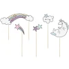 Topper para Tarta Unicornio 5 ud - Partydeco