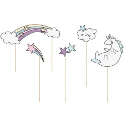 Topper para Tarta Unicornio 5 ud - Partydeco