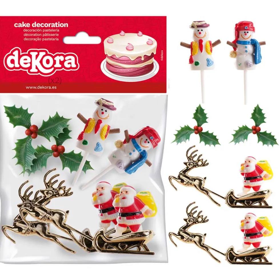 Toppers de Navidad para Dulces 6 ud