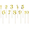 Toppers de Números Dorados 11 ud - Partydeco