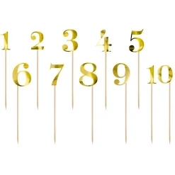 Toppers de Números Dorados 11 ud - Partydeco