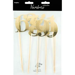 Toppers de Números Dorados 11 ud - Partydeco