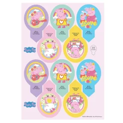 Toppers de Oblea Peppa Pig para Dulces 20 ud