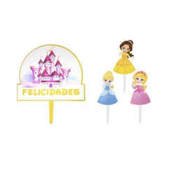 Toppers para Tarta Princesas 4 ud
