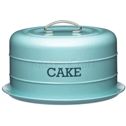 Transportador de tartas vintage azul